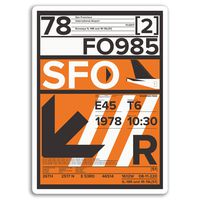 2 x 10cm San Francisco Airport Vinyl Stickers - Sticker Laptop Luggage #17160 (10cm Tall)