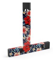 Summer Skin-kit for The Pax JUUL (JuulLabs) Vaping Device (Skin Only) - Vivid Tropical Red Floral v1