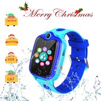 zqtech Smart Watch for Kids GPS Tracker - IP67 Waterproof Smartwatches with SOS Voice Chat Camera Alarm Clock Digital Wrist Watch Smartwatch Girls Boys Birthday Gifts (03 Waterproof Blue)