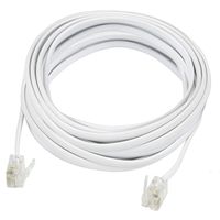 Onn Landline Telephone Line Cord (12 ft, White)