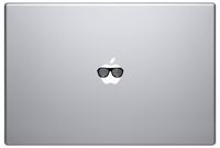 The Decal Guru 2039-MAC-15P-BLA Retro Glasses Decal Vinyl Sticker, Black, 15" MacBook Pro (2015 & Older)