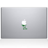 The Decal Guru 1009-MAC-12M-LG Atlas Stick Figure Vinyl Sticker, 12" Macbook, Green