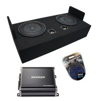 Compatible with 1983-2012 Ford Ranger Extended Cab Truck Kicker CompVT CVT12 Dual 12" Sub Box Enclosure & CXA600.1 (Renewed)