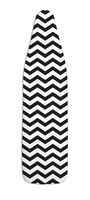 Epica Silicone Coated Ironing Board Cover- Resists Scorching and Staining - 15"x54" (Board not Included) (Chevron: Black and White)