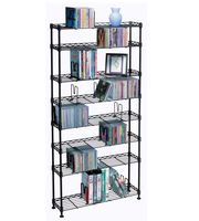 Atlantic Maxsteel 8 Tier Shelving - Heavy Gauge Steel Wire Shelving for 440 CD/228 DVD/264 BluRay/Games Media in Black - 3020