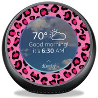 MightySkins Skin Compatible with Amazon Echo Spot - Pink Leopard | Protective, Durable, and Unique Vinyl Decal Wrap Cover | Easy to Apply, Remove, and Change Styles | Made in The USA