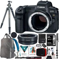Canon EOS Ra Astrophotography Mirrorless Digital Camera Body 4180C002 Bundle with EF-EOS R Lens Adapter + Vanguard VEO2 Tripod + Deco Gear Backpack Photography Case + 64GB Memory Card and Accessories