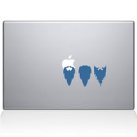 The Decal Guru 2038-MAC-15X-LB Apple Beards Decal Vinyl Sticker, 15" MacBook Pro (2016 & Newer), Light Blue