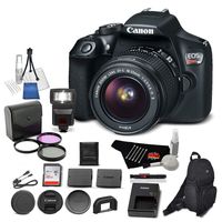 Canon EOS Rebel T6 Digital SLR Camera Bundle with EF-S 18-55mm f/3.5-5.6 is II Lens with 32GB Memory Card + Filter Kit + More