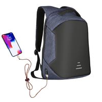Wonder Anti theft slim knapsack, headphone & usb charging port, softback for comfortable travel. Unisex, rainproof backpack,fits 15.6 inch laptop(Blue)