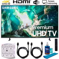 Samsung UN75RU8000 75" RU8000 LED Smart 4K UHD TV (2019) w/Accessories Bundle Includes, 2X 6ft HDMI Cable, Universal Screen Cleaner (Large Bottle) and SurgePro 6-Outlet Surge Adapter w/Night Light