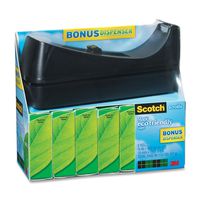 Scotch Brand Magic Greener Tape with C38 Desktop Dispenser, Made with Recycled or Plant Based Material, Invisible, Engineered for Repairing, 3/4 x 900 Inches, Boxed, 6 Rolls, 1 Dispenser (812-6PC38)