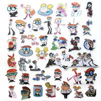 Cartoon Show Dexter's Laboratory Themed 39 Piece Sticker Decal Set for Kids Adults - Laptop Motorcycle Skateboard Decals