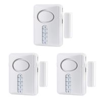 GE Deluxe Wireless Door Alarm, 3-Pack, 120 Decibel, Alarm or Entry Chime, Indoor Personal Security, with Keypad Activation, 45990