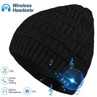 Bluetooth Beanie Hat Wireless Winter Headphones Speaker Knit Hats Ourdoor Sports Running Caps for Men Women Teens Boys Girls