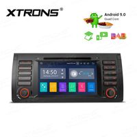 XTRONS Android 9.0 Car Stereo Radio DVD Player GPS Navigator 7 Inch Touch Display Head Unit Supports Bluetooth 5.0 WiFi Car Auto Play Backup Camera DVR OBD TPMS Full RCA Output for BMW X5 E53