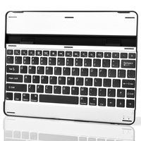 PortaCell iPad 2 Aluminum Bluetooth Wireless Keyboard Dock Case Stand for Apple iPad 2 16 GB, 32 GB, 64 GB [Silver Exterior and Black Keys]