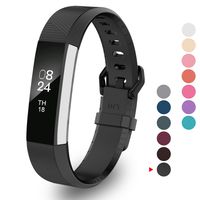 Greeninsync Band for Fitbit Alta Black, Alta HR Classic Replacement Bands Large Accessory Watch Band for Fitbit Alta/Fitbit Alta HR Wristbands W/Same Color Metal Clasp and Fastener