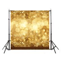10x10ft Gold Glitter Sequin Spot Backdrop, LESS CREASE Computer Printed Bokeh Backgrounds Party Wedding Children Newborn Photography Studio Props (Updated Material)