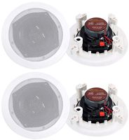 4) New PYLE PRO PDIC61RD 6.5'' White 400W 2-Way In-Ceiling/Wall Speakers System