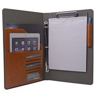 3 Ring Binder Portfolio Organizer, Business Padfolio with 3-Ring Binder for Legal Size 8.5 x14 inches Notepad Papers
