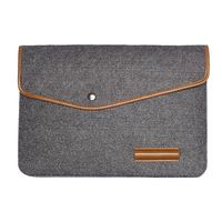 Happy Hours - 13 Inch Portable Eco Felt and PU Leather Trim Waterproof Laptop Notebook Envelope Bag/Premium Handmade Tablet Computer Protective Sleeve Case for MacBook Air, Macbook Pro(Dark Gray)