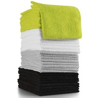 OxGord Microfiber Cleaning Cloth - 32 Pack of Thick, Lint-Free Soft Towels Best for Car Wash, Home Multi-Use, Kitchen Counter & Eye-Glasses Etc. Re-Washable Micro Fiber Rags Household Cleaner Supplies