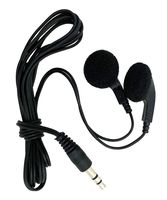 Soundnetic SNEB8 100 Pack Bulk Disposable Classroom Stereo Earbuds Black with Foam Earpads