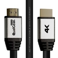QualGear HDMI 2.0 Cable 40' High Speed HDMI 2.0 Cable with Ethernet 40' - Black (QG-CBL-HD20-40FT)