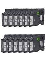 ANMO 12 Pack Label Tape Compatible for DYMO D1 45013 S0720530, Black on White, 12mm (1/2") Width, 7m (23 ft) Length