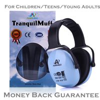 Hearing Protection Earmuff/Headphone for Toddlers, Kids, Teens, and Adults. Amplim Noise Cancelling Headphones, Earmuffs for Kids Ear Defenders - Airplane, Concert, Outdoor, Lawn Mower - Blue