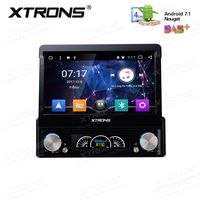 XTRONS Single 1 Din Android 7.1 Quad Core 7" Motorized Detachable HD Multi-Touch Screen Car Stereo in Dash DVD Player GPS Radio Screen Mirroring Function OBD2