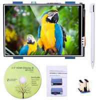 for Raspberry PI 3 Generation TFT Touch Screen, Kuman 3.5 inch TFT LCD Display Monitor Support All Raspberry PI System, Video Movie Play, Arcade Game, HDMI Audio Input SC6A (3.5 inch HDMI RPI Screen)