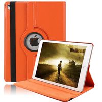 YiMiky 2nd Gen iPad Pro 12.9" Case, PU Leather Slim Lightweight Flip Case 360 Degrees Rotating Folio Stand Case Multi-Angle Viewing Smart Protective Case for 2015/2017 iPad Pro 12.9 inch (Orange)