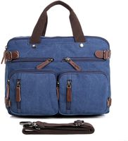 17,15.6 Inch Laptop Backpack,Hybrid Laptop Backpack Messenger Bag / Convertible Briefcase Backpack BookBag Rucksack Satchel Waxed Canvas