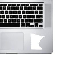 StickAny Palm Series Minnesota MN Sticker for MacBook Pro, Chromebook, and Laptops (White)