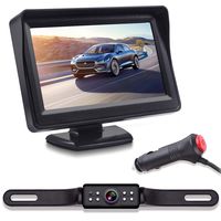 VISKOO, Backup Camera and 4.3 Inch Monitor Kit for Car SUV, No Need to Connect Reversing Lights and Super Night Vision 170 Degrees Rear Camera