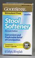GoodSense Stimulant Free Stool Softener Softgels 60 CT - CASE of 24