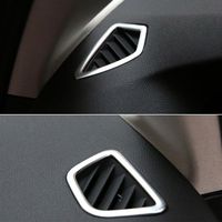 Rqing For BMW New 5 SERIES Sedan (G30) 530i 530e 540i M550i 2017 2018 2019 2020 Interior Front Uper Air Condition Vent Outlet Cover Trims (Silver Paint)