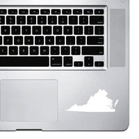 StickAny Palm Series Virginia VA Sticker for MacBook Pro, Chromebook, and Laptops (White)