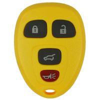 qualitykeylessplus Yellow Remote eplacement 4 Button (Hatch) Keyless Entry FCC ID: OUC60270 Free KEYTAG