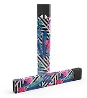 Summer Skin-kit for The Pax JUUL (JuulLabs) Vaping Device (Skin Only) - Vivid Tropical Chevron Floral v2