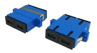 CERRXIAN SC Duplex Fiber Optic Adapter SC Female to SC Female UPC Duple Single Mode Multimode Fiber Optical Coupler Network Internet Connector Adapter with Mount Panel (Blue,2-Pack)