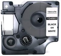 Black on White Label Tape Compatible for DYMO D1 45803 S0720830 19mm