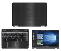 Decalrus - Protective Decal for Acer Aspire R 15 Convertible R5-571TG (15.6" Screen) Laptop Black Texture Brushed Aluminum Skin case Cover wrap BAacerAspireR5_571Back