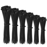 Cable Zip Ties, 400 Packs Self-Locking Nylon Cable Ties 4+5+6+8+10+12-inch, Perfect for Home Outdoor Garden Office Use (Black)