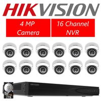 Hikvision DS-7616NI-E2/16P 16CH POE NVR & 6pcs DS-2CD2142FWD-I 2.8mm Dome Camera + 6pcs DS-2CD2142FWD-I 4.0mm Dome Camera + 2TB Hard Drive Kit