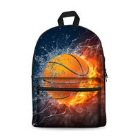 Children Laptop Bag Age7-16 Canvas 15 Inch Combustion School Bag (Basketball)