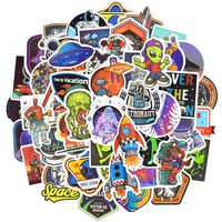 QTL Waterproof Space Vinyl Stickers Bomb Laptop Water Bottle Toys for Kids (30 Pcs/Pack)