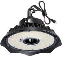 Hykolity 150W UFO LED High Bay Light Fixture, 19500lm 1-10V Dimmable 5000K 5' Cable with US Plug DLC Complied [250W/400W MH/HPS Equiv.] Commercial Warehouse/Workshop/Wet Location Area Light